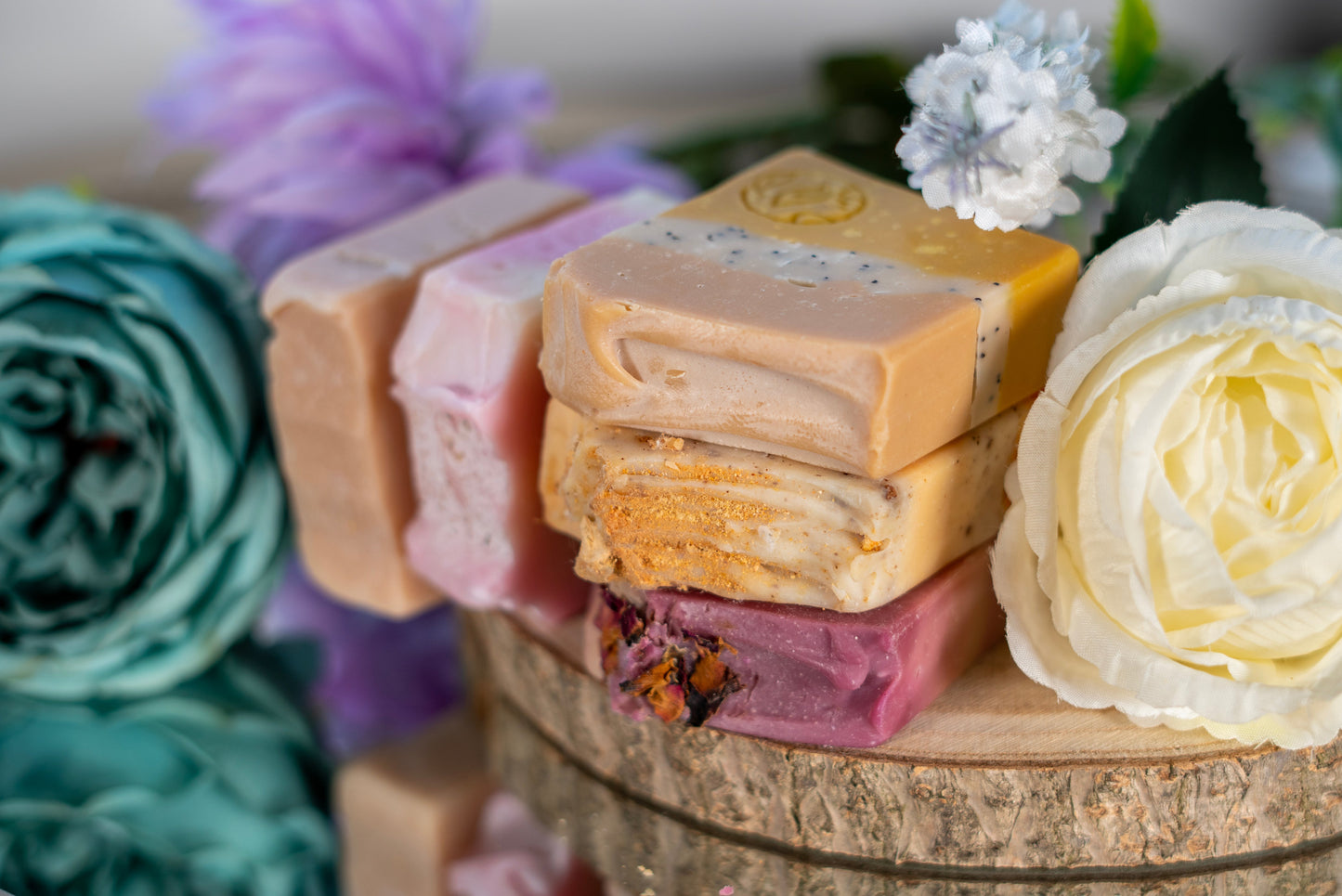 Himalayan Salt Soap - Peony & Blush Suede Salt Bar
