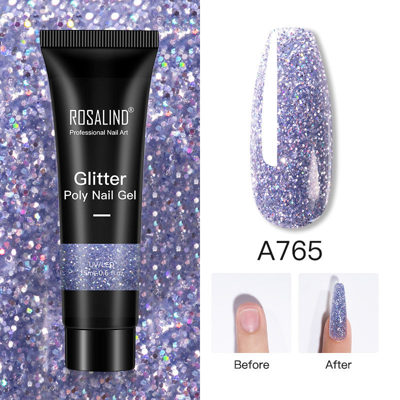 Glitter Poly Nail Gel Extension