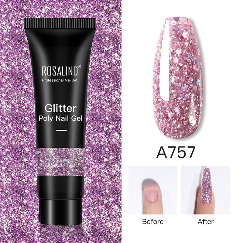 Glitter Poly Nail Gel Extension