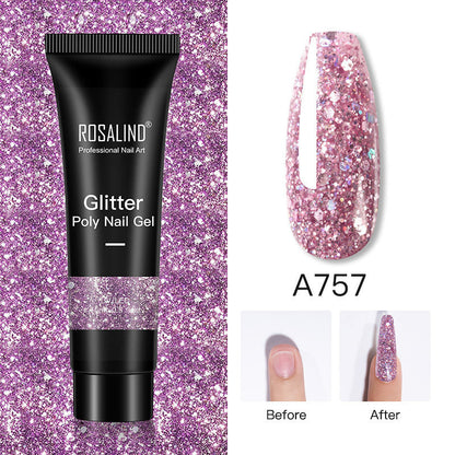 Glitter Poly Nail Gel Extension