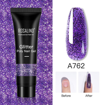 Glitter Poly Nail Gel Extension