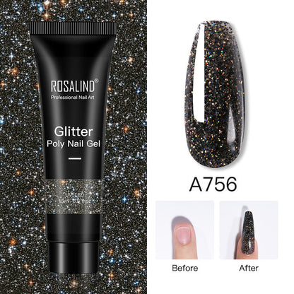 Glitter Poly Nail Gel Extension