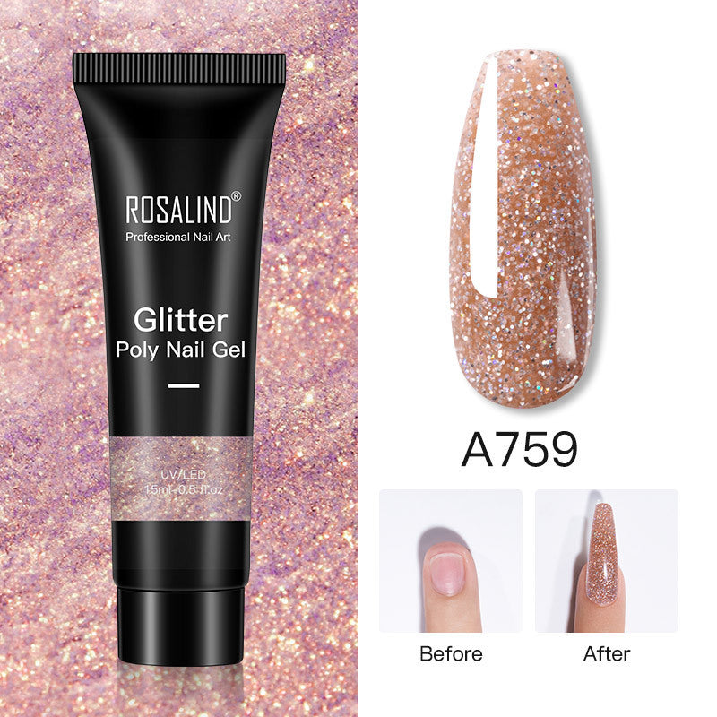 Glitter Poly Nail Gel Extension