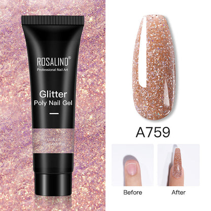 Glitter Poly Nail Gel Extension