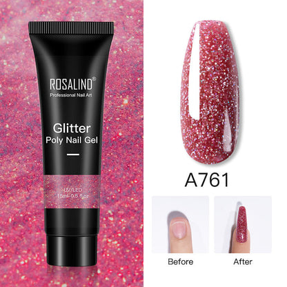 Glitter Poly Nail Gel Extension