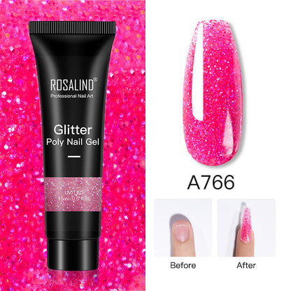 Glitter Poly Nail Gel Extension