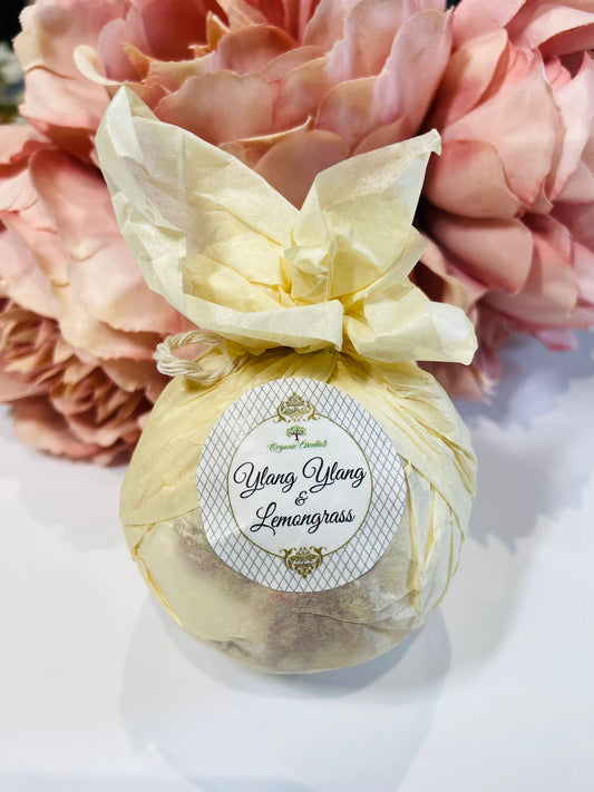 Therapeutic Bath Bomb - Ylang Ylang & Lemongrass Essential Oils